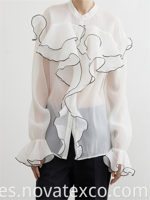 Transparent Wave Edge Shirt